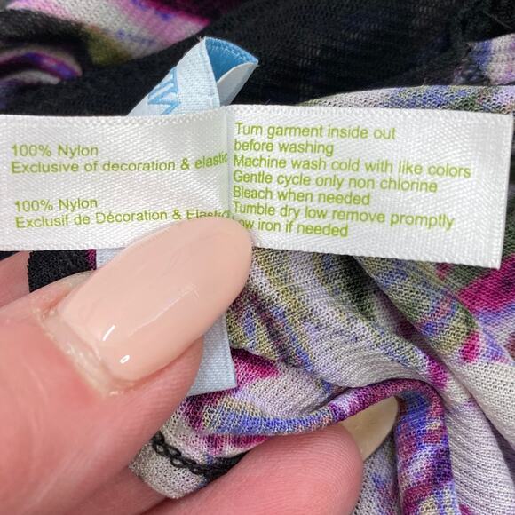 On Gossamer Printed Mesh Nightie Chemise Large Style #88204 NWT NEW - Picture 9 of 10